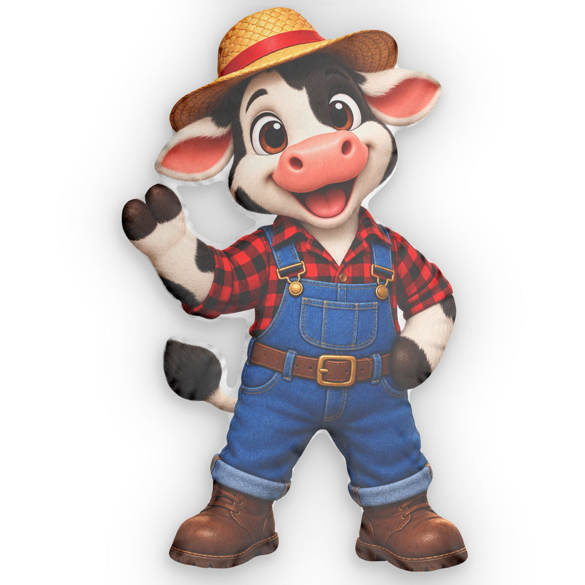 Cowwy Cowwy Shaped Pillow | Backyard Barnyards Character Pillow | Kids Room Decor