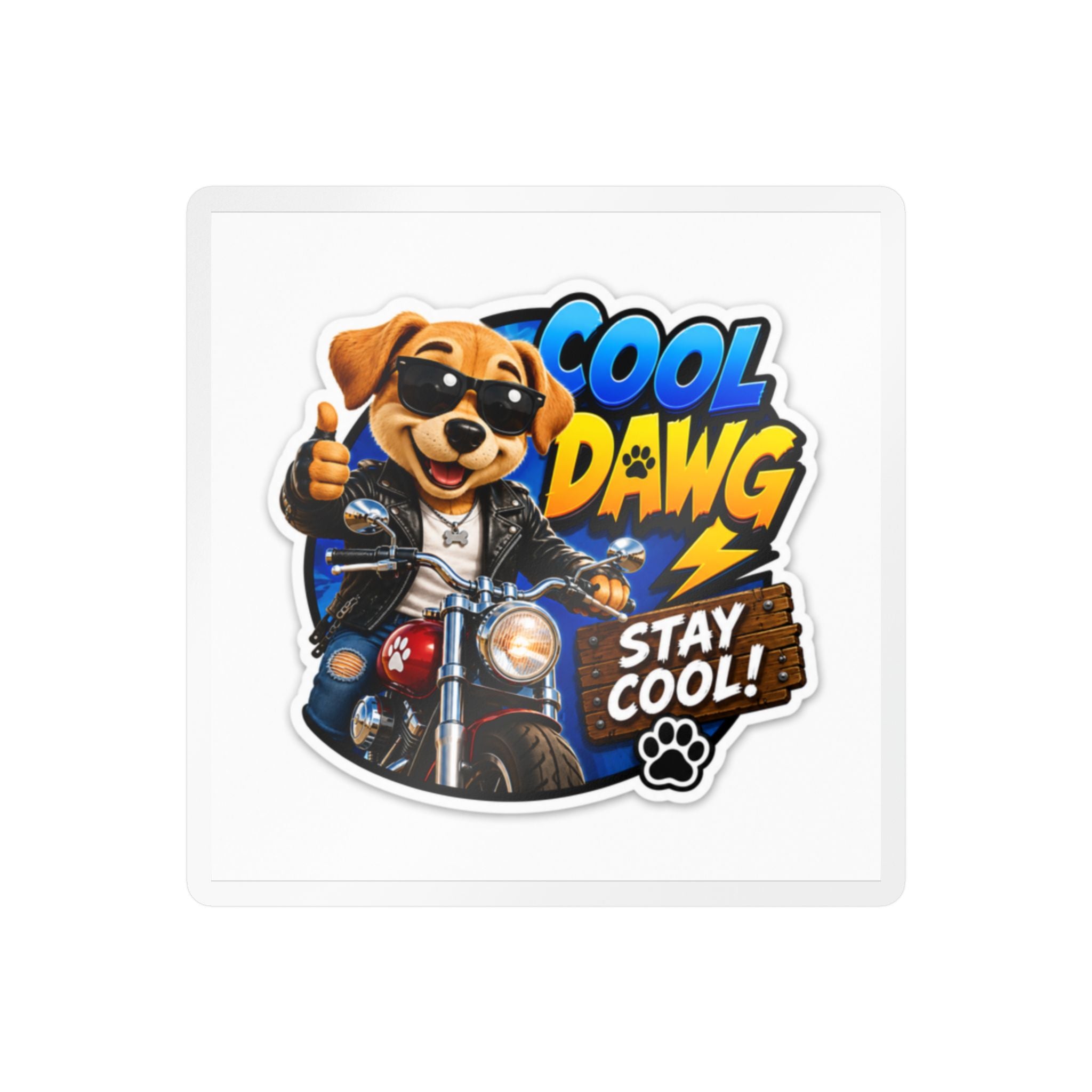 Cool Dawg “Stay Cool!” Motorcycle Vinyl Sticker