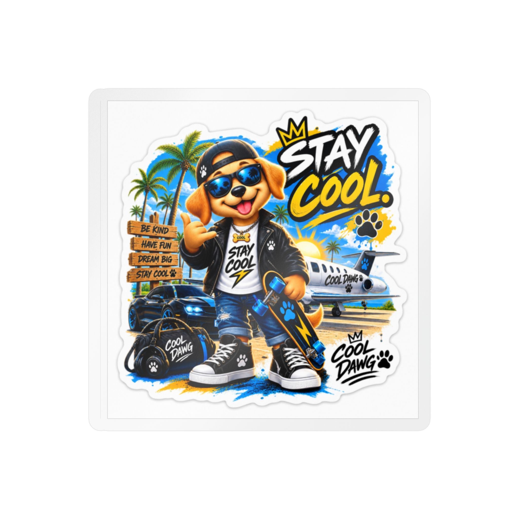 Cool Dawg “Stay Cool” Lifestyle Vinyl Sticker