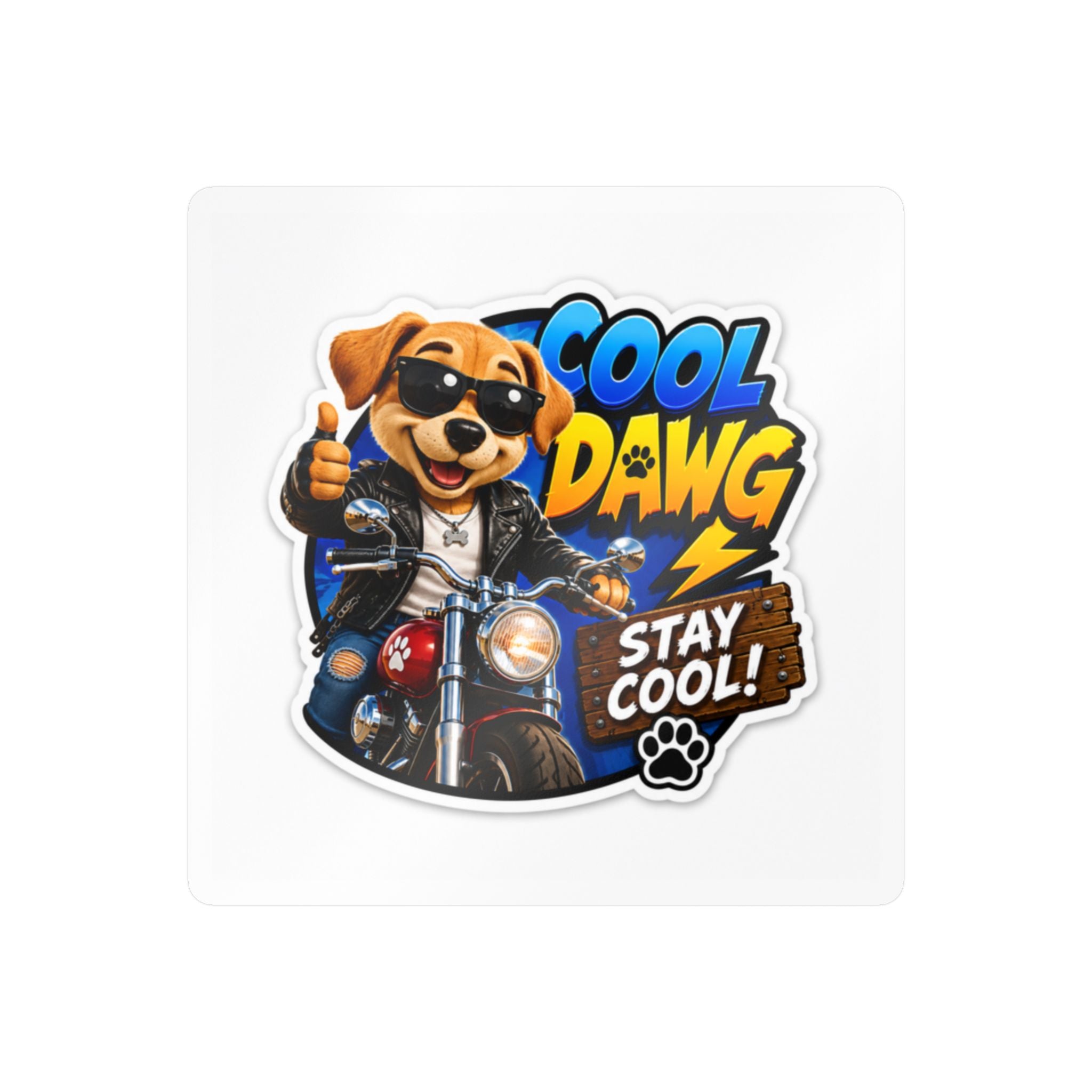 Cool Dawg “Stay Cool!” Motorcycle Vinyl Sticker